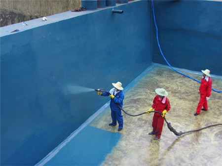 聚脲噴涂可用于游泳池、污水池防水防漏